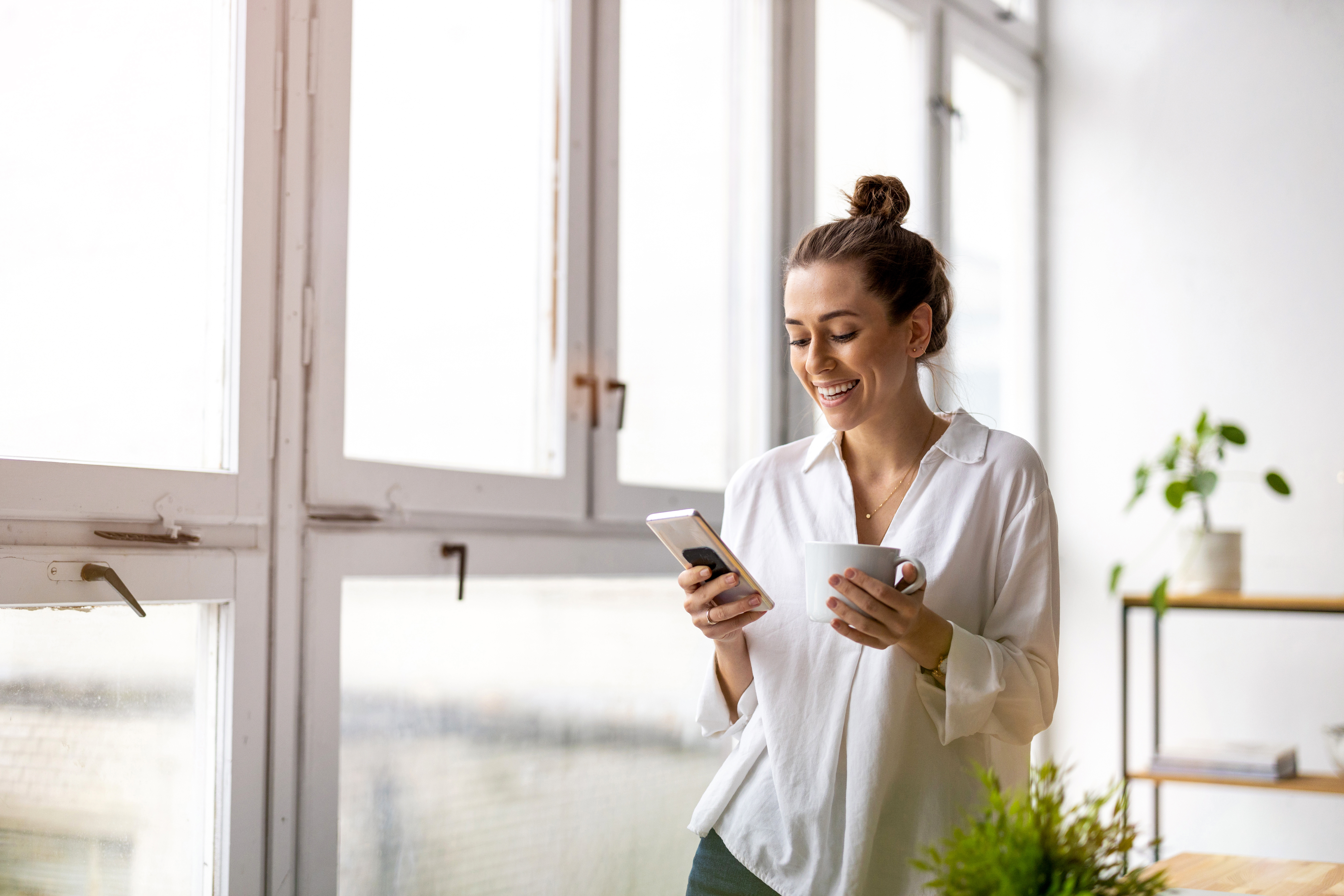Woman with phone